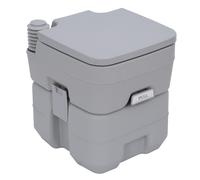 Outsunny 20L Camping Portable Toilet with 2 Detachable Tanks & Push-button Operation for Outdoor Camping & RV Travel, Grey Aosom UK