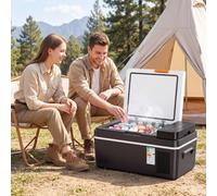 Outsunny 20L/30L Compressor Car Fridge Freezer, Camping Refrigerator, Black - 20L