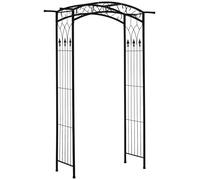 Outsunny 211cm Height Metal Garden Arch Arbor for Wedding Decor for Climbing Plants and Outdoor Decoration