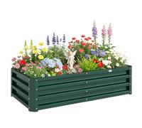Outsunny 216L Raised Garden Bed, 120 x 60 x 30.5cm, Green