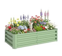 Outsunny 216L Raised Garden Bed, 120 x 60 x 30.5cm, Light Green