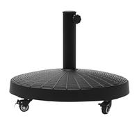 Outsunny Resin Patio Umbrella Base Parasol Stand Weight Deck Holder W/Wheels Out