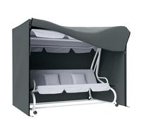 Outsunny 220 x 125cm Three-Seater Swing Chair Protective Cover - Grey