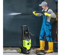 OUTSUNNY 2200W Power Washer 170 Bar Pressure with Adjustable Nozzle in Green Outsunny Green