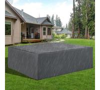 Outsunny 225X210cm Outdoor Garden Rattan Furniture Protective Cover Water Uv Resistant Grey