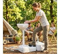 Outsunny 24L Portable Portable Hand wash Sink Hand Washing Basin Water Tank HDPE