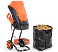 Outsunny 15-Amp Electric Wood Chipper with 45L Collection Bag, Orange