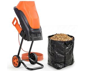Outsunny 2500W Garden Shredder Electric Wood Chipper w/45L Collection Bag