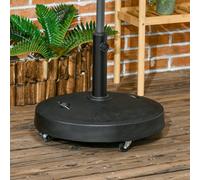 Outsunny 25Kg Round Resin Garden Parasol Base For Poles Of 38mm-48mm