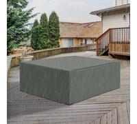 Outsunny 600D Oxford Garden Dining Table and Chair Set Cover - 275L x205W x 90Hcm - Grey, Grey