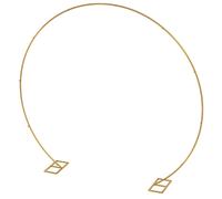 Outsunny 280Cm Gold Tone Wedding Arch Round Backdrop Stand For Birthday Party Gold