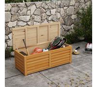 Outsunny 292L Outdoor Storage Box for Patio, Pool, Light Brown