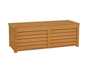 Outsunny 292L Wooden Terrace Box Outdoor Garden Storage Box Light Brown