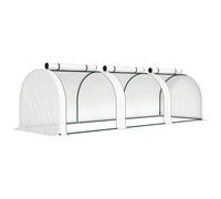 Outsunny 295 x 100 cm Low Tunnel Greenhouse - White