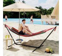 Outsunny 298 X 117Cm Hammock With Metal Stand Carrying Bag 120Kg Multi