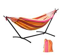 298 x 117cm Hammock with Metal Stand Carrying Bag 120kg Outsunny Red One Size