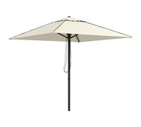 Outsunny 2M Garden Parasol Umbrella with Vent, Sun Shade Canopy with 4 Ribs, Piping Side, Umbrella for Garden Table, Balcony and Outdoor, Beige
