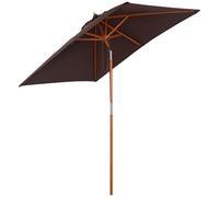OutSunny Patio Umbrella Brown 2 x 1.5 m