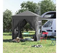 OUTSUNNY 2mx2m Pop Up Gazebo Party Tent Canopy Marquee with Storage Bag in Black Outsunny Black
