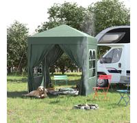 Outsunny 2 x 2m Pop Up Gazebo with Sides, Waterproof Pop Up Canopy for Outdoor Gatherings, Parties and Events, Green Aosom UK