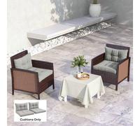 Outsunny 4pc Outdoor Seat Cushion for Patio Furniture, Light Grey