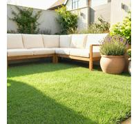 Outsunny 2pcs Artificial Grass Turf with Self-draining 1m x 4m Green