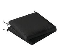 Outsunny 2Pcs Garden Chair Cushions, Waterproof Seat Pads, Black