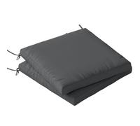Outsunny 2Pcs Garden Chair Cushions, Waterproof Seat Pads, Dark Grey