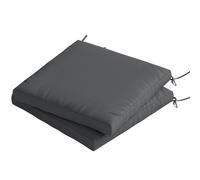 Outsunny 2Pcs Garden Chair Cushions, Waterproof Seat Pads In Dark Grey Dark Grey