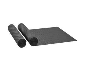 Outsunny 2Pcs Plastic Privacy Screening Fence, 1m x 5 m Waterproof Windbreak Fence, Dark Grey