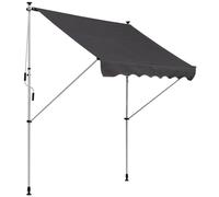 Outsunny 2X1.5M Adjustable Outdoor Aluminium Frame Awning Grey