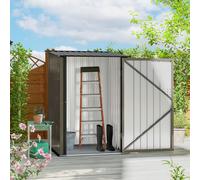 Outsunny 3.3ft x 3.4ft Outdoor Storage Shed Steel Garden Shed with Lockable Door, none