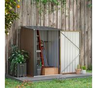 Outsunny 3.3ft x 3.4ft Outdoor Storage Shed Steel Garden Shed with Lockable Door, none