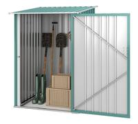 Outsunny 3.3Ft X 3.4Ft Outdoor Storage Shed Steel Garden Shed W/ Lockable Door In Green Green