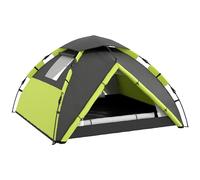 OUTSUNNY Camping Tent Portable with Bag for 3-4 Man, Quick Setup in Grey Outsunny Grey