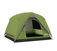 Outsunny 3-4 Person Camping Tent Easy Set Up Dome Tent Olive Green/Grey