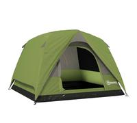 OUTSUNNY 3-4 Person Camping Tent, Waterproof Tent in Dark Green Outsunny Dark Green