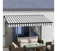 Outsunny 3.5 X 2.5M Electric Retractable Awning, Aluminium Frame, Grey & White