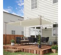 OUTSUNNY 3.5 x 2.6 m Pergola Cover Replacement for 4 x 3 m Frame, Top Only in Cream Outsunny Cream