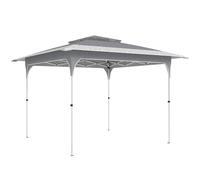 Outsunny 3.5 x 3.5 m Pop Up Gazebo with One-Touch Setup, UPF50+ Double Tier Garden Party Tent Marquee with Carry Bag, Dark Grey