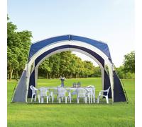 Outsunny Outdoor Gazebo Event Dome Shelter Party Tent for Garden Blue and Grey