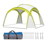 Outsunny Outdoor Gazebo Event Shelter Party Tent for Garden Green, Green