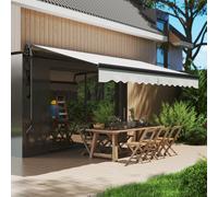 OUTSUNNY 3.5 x 3(m) Electric Retractable Awning Canopy with Aluminium Frame in Light Grey Outsunny Light Grey