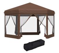 OutSunny Gazebo 3.4 x 3.4 x 2.7 m Brown