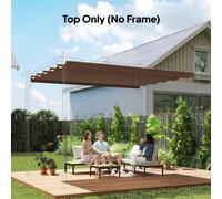 Outsunny 3.5X2.6 M Pergola Cover Replacement For 4X3 M Frame, Brown Brown