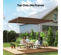 Outsunny 3.5x2.6 m Pergola Cover Replacement for 4x3 m Frame, Brown - Brown - Polyester - 350L x 260W cm