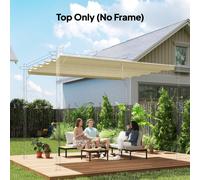 OUTSUNNY 3.5 x 2.6 m Pergola Cover Replacement for 4 x 3 m Frame, Top Only in Cream Outsunny Cream