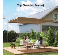 Outsunny Pergola Shade Cover Replacement Canopy for 4 x 3(m) Pergola, Tan