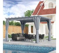Alfresco 3.6 x 3m Retractable Pergola, Grey