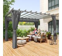 Alfresco 3.6 x 3m Retractable Pergola, Grey